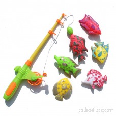 Magnetic Fishing Toy Set With 1 Fishing Rod and 6 Cute Fishes for Children Random Color